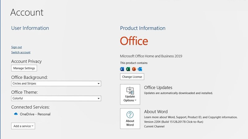 Microsoft Office Home and Business 2019 PC Mac