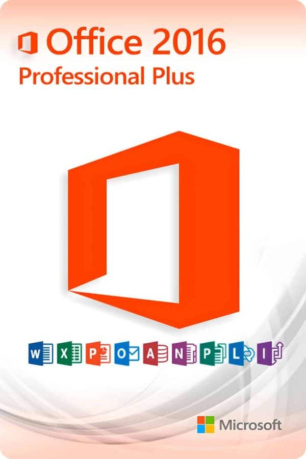 Microsoft Office 2016 Professional Plus Lisens for 3 PC-er