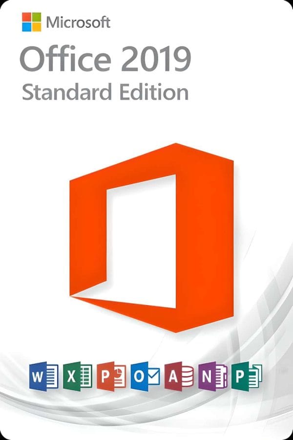 Microsoft Office 2019 Standard Lisens for 3 PC-er