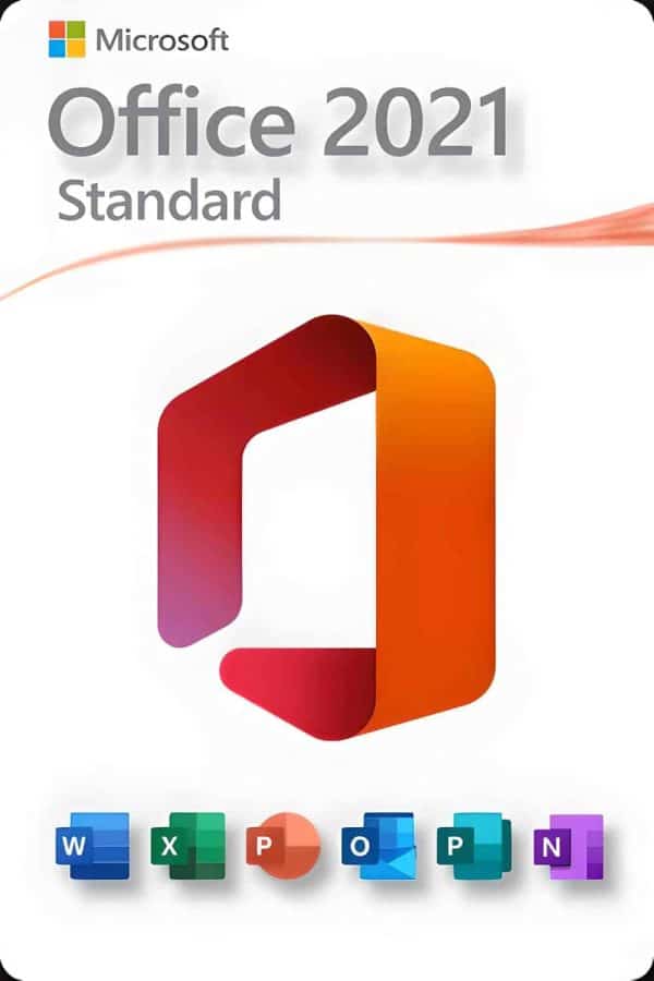 Microsoft Office 2021 Standard Lisens for 3 PC-er