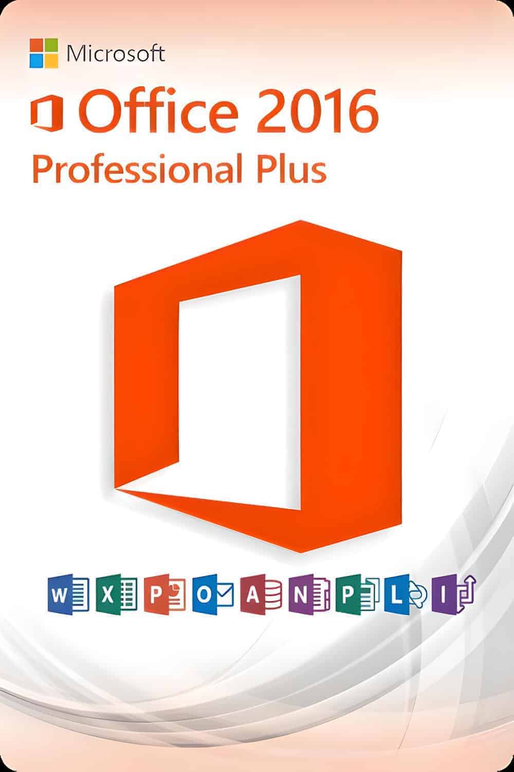 Microsoft Office 2016 Professional Plus Lisens for 3 PC-er
