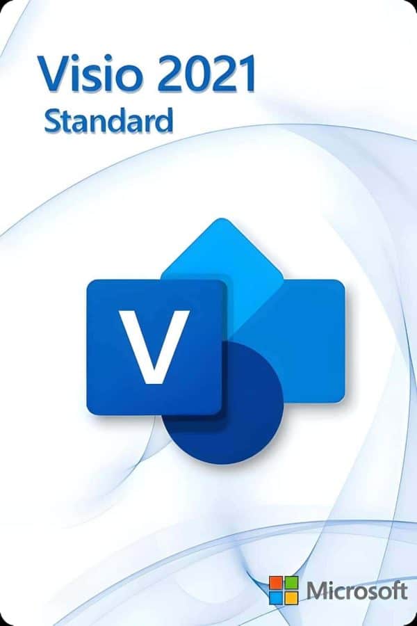 Microsoft Visio 2021 Standard Lisens for 3 PC-er